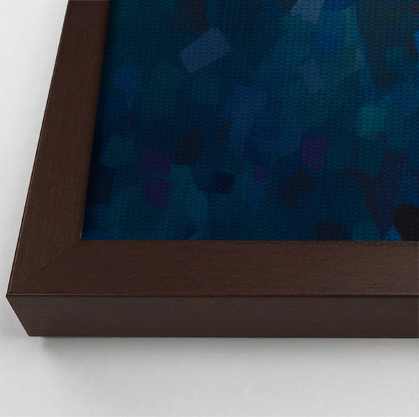 Black Man Reading Blue Abstract African American wall art view 34