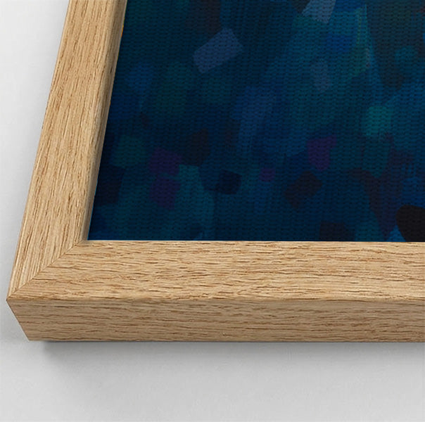 Black Man Reading Blue Abstract African American wall art view 52