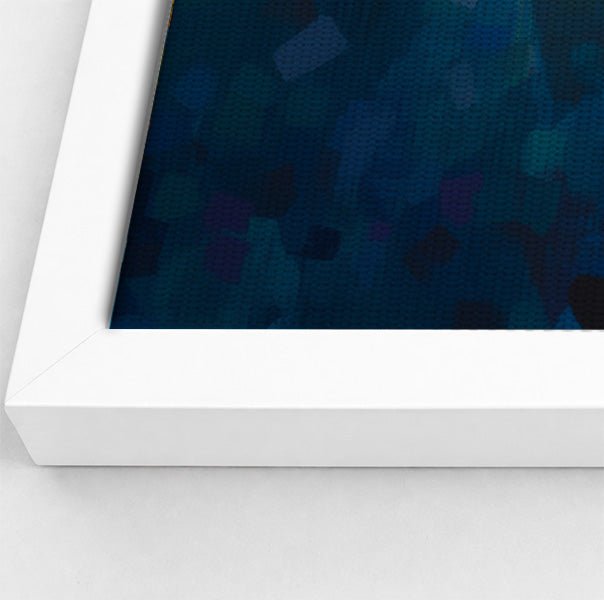 Black Man Reading Blue Abstract African American wall art view 64
