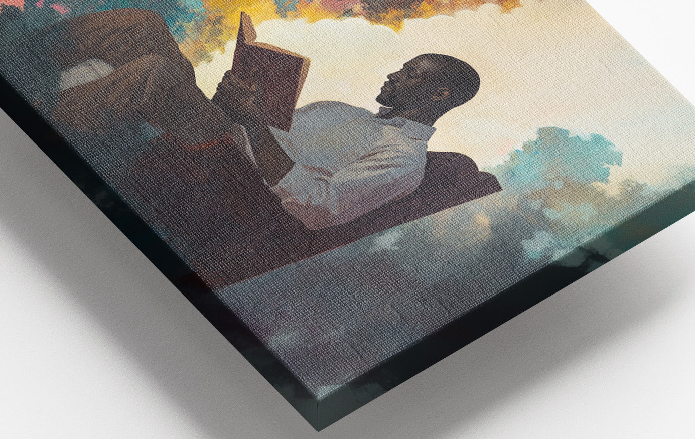 Black Man Reading Floral African American wall art view 16