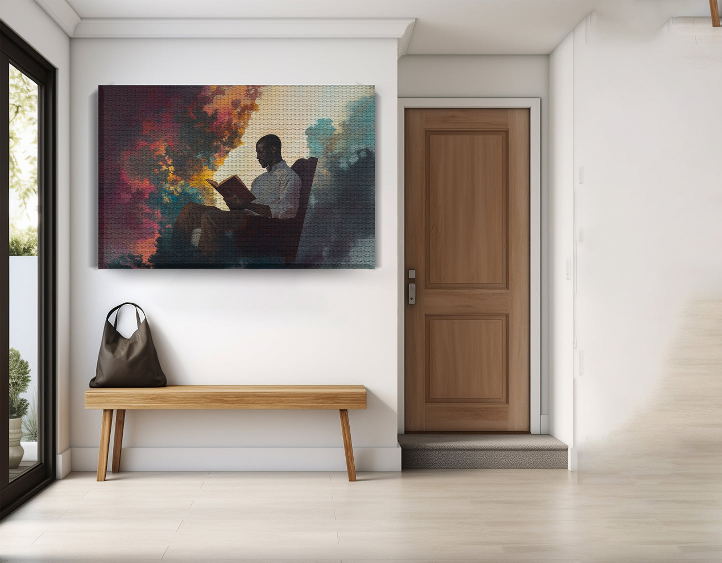Black Man Reading Floral African American wall art view 17