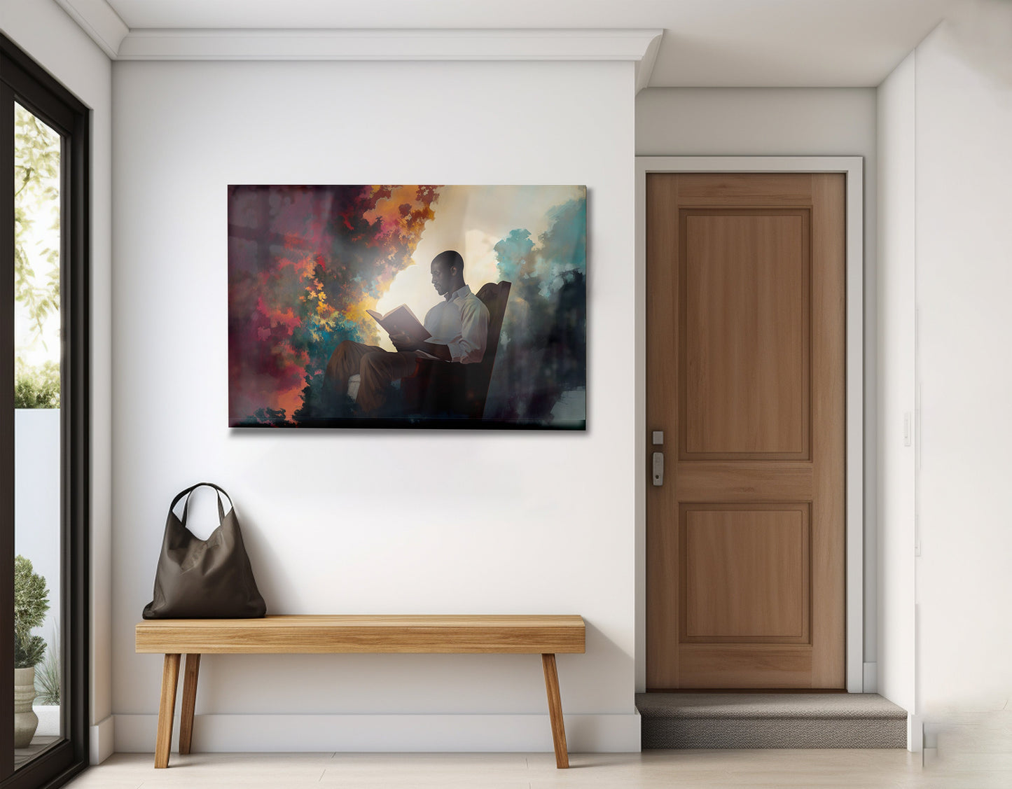 Black Man Reading Floral African American wall art view 23