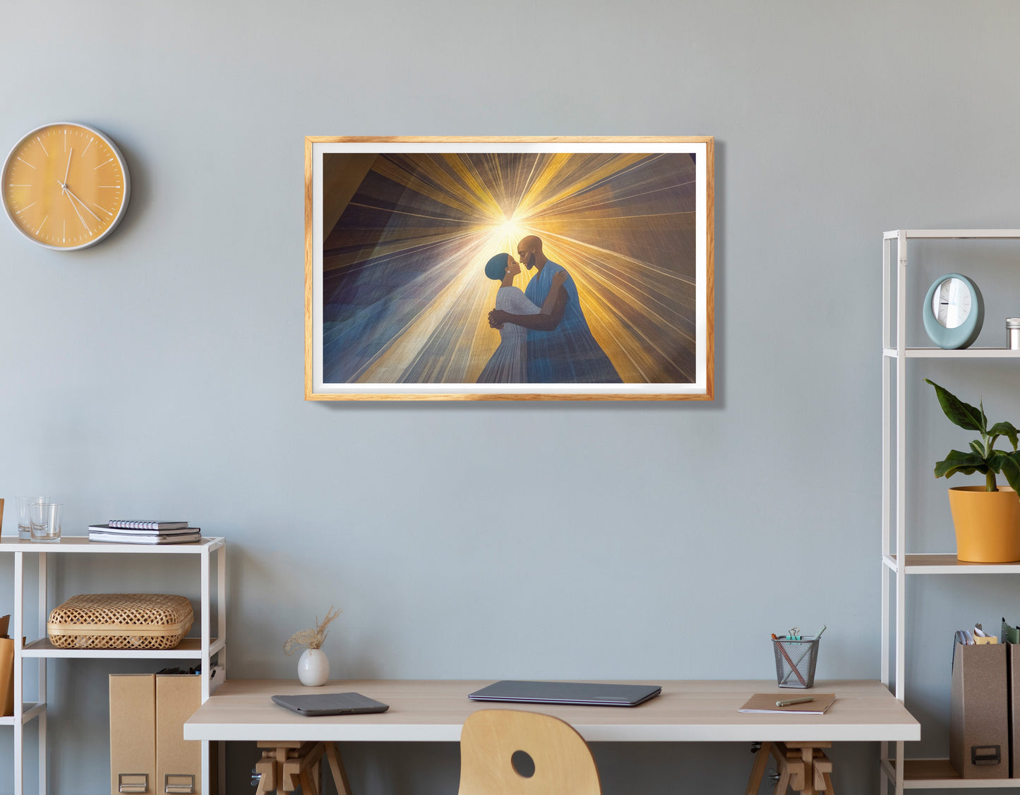 Black Woman Desert Meditation African American wall art view 78