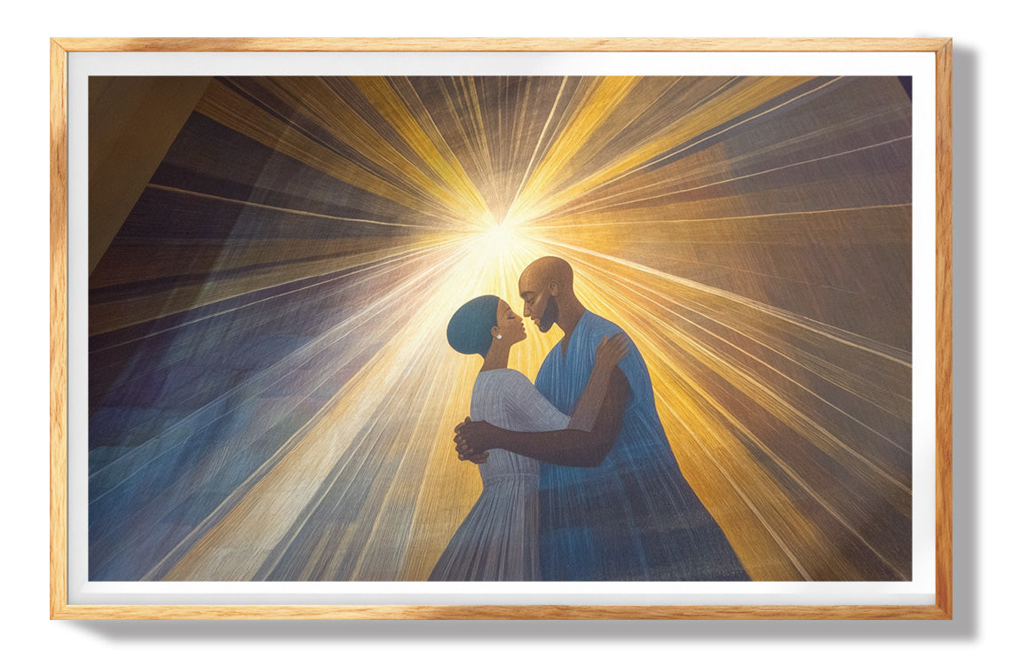 Black Woman Desert Meditation African American wall art view 73