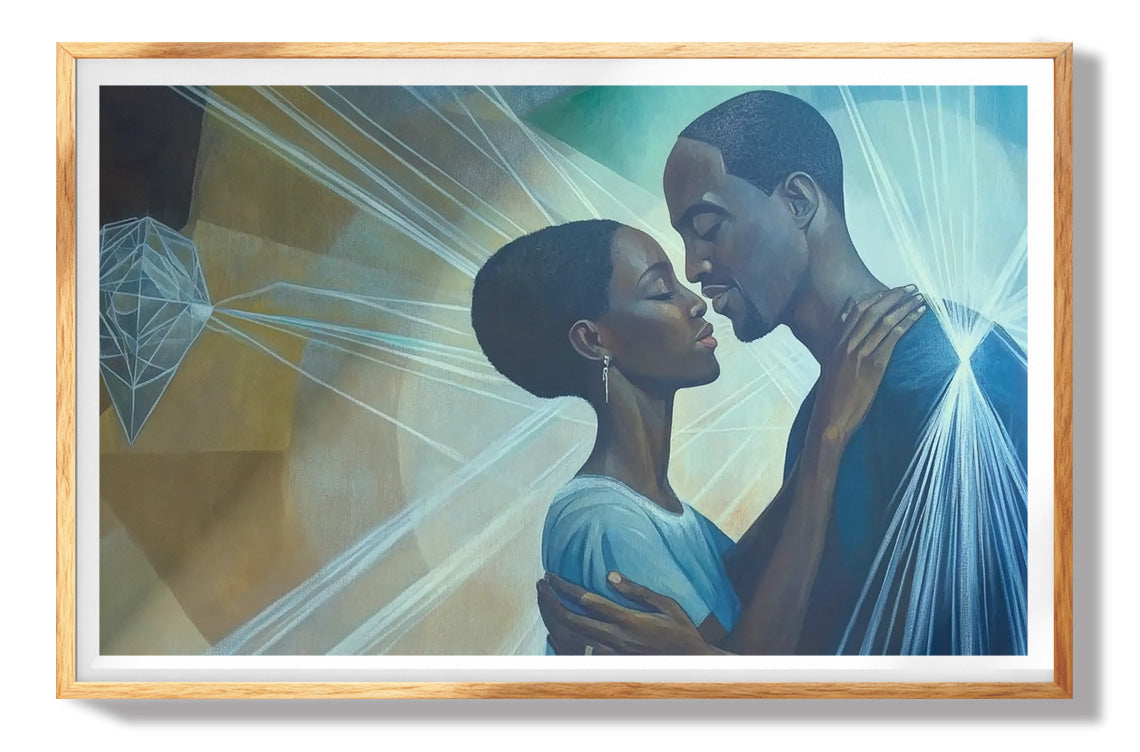 Black Couple Love and Light Black love wall art view 73