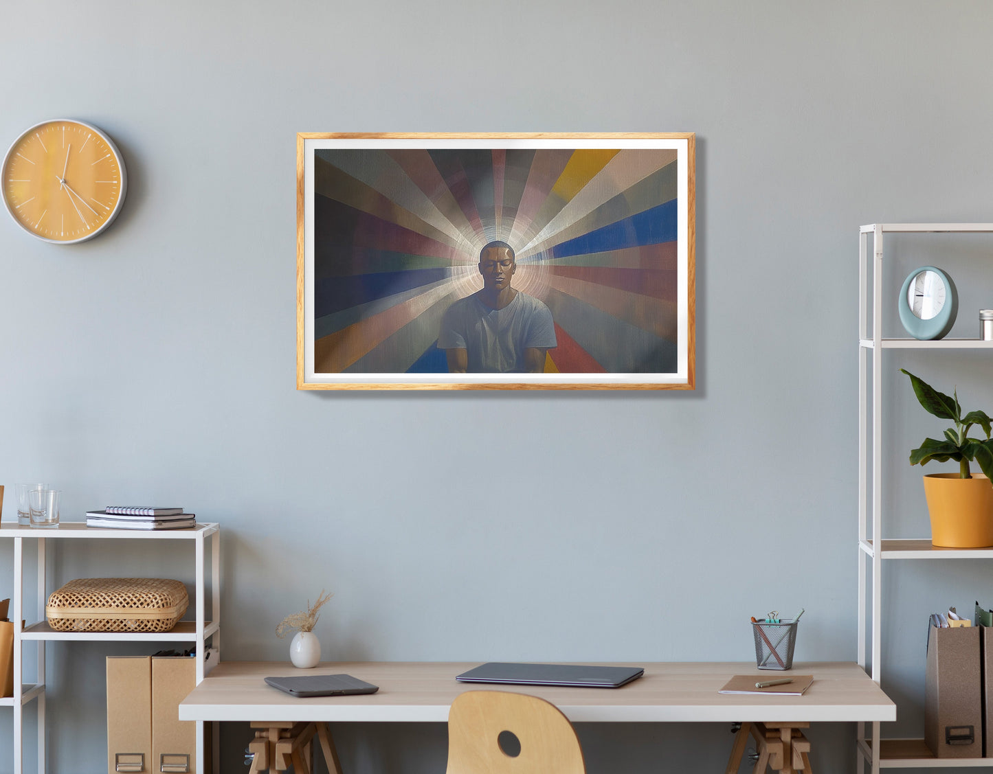 Black Woman Spiritual Meditation African American wall art view 78
