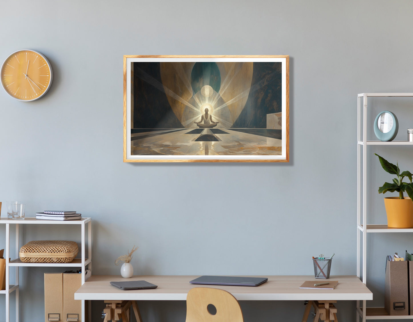 Black Man Reading Cloudscape African American wall art view 78