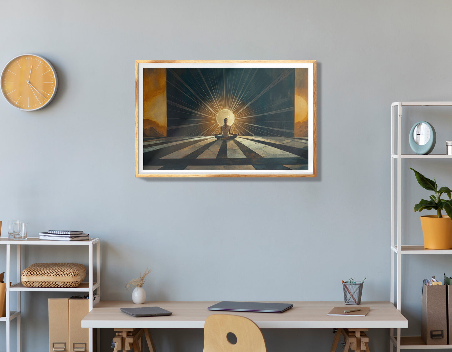 Black Man Reading Abstract African American wall art view 78