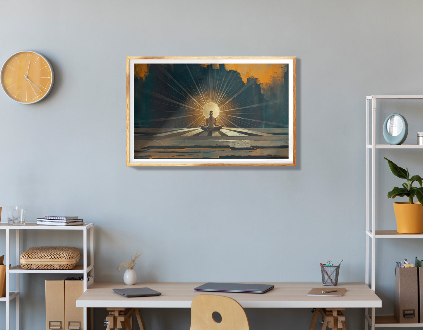 Black Man Reading Colorful African American wall art view 78