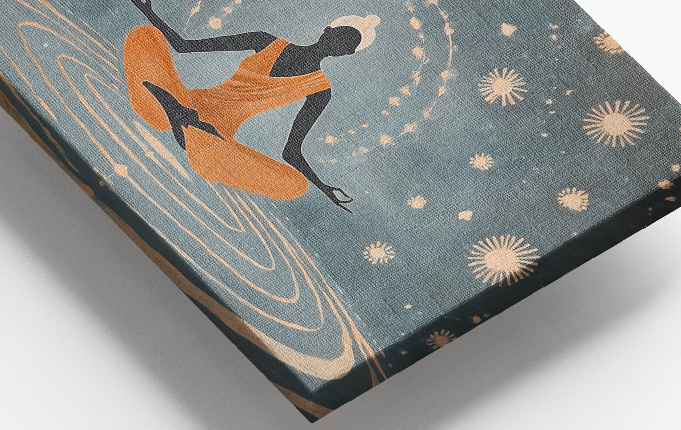 Close-up of Black Woman Yoga Energy African American wall art detail