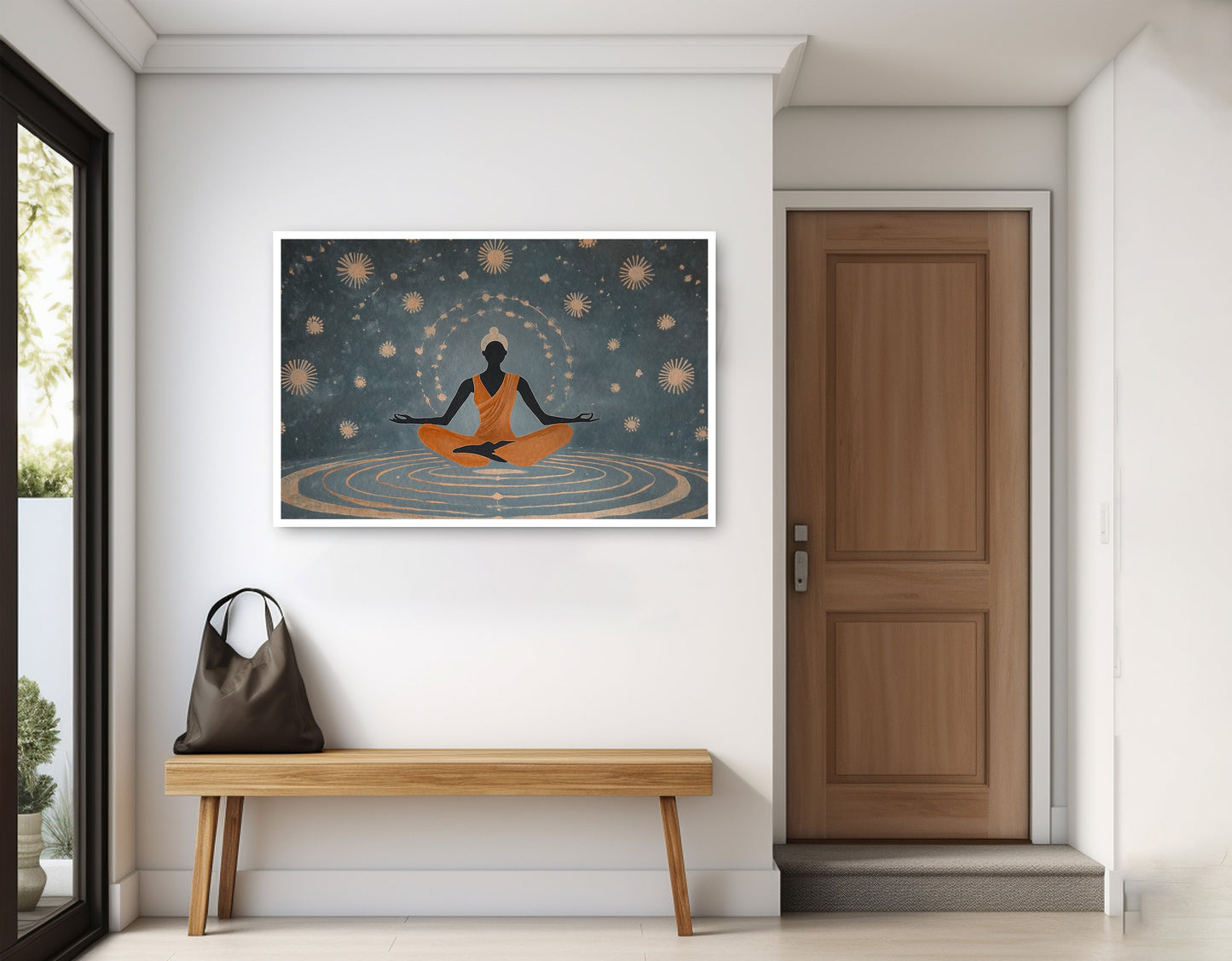 Black Woman Yoga Energy African American wall art home decor view