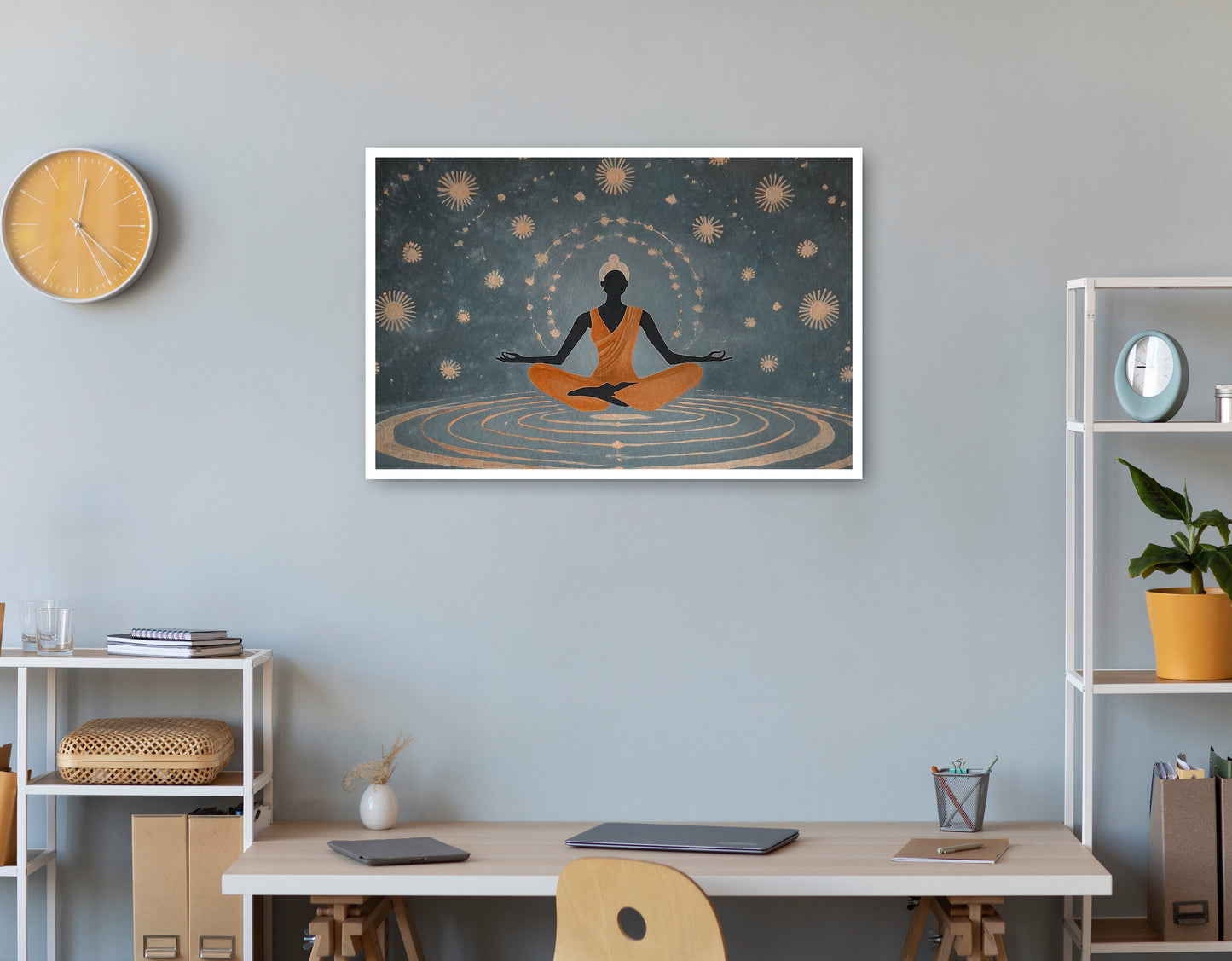 Black Woman Yoga Energy African American wall art print view
