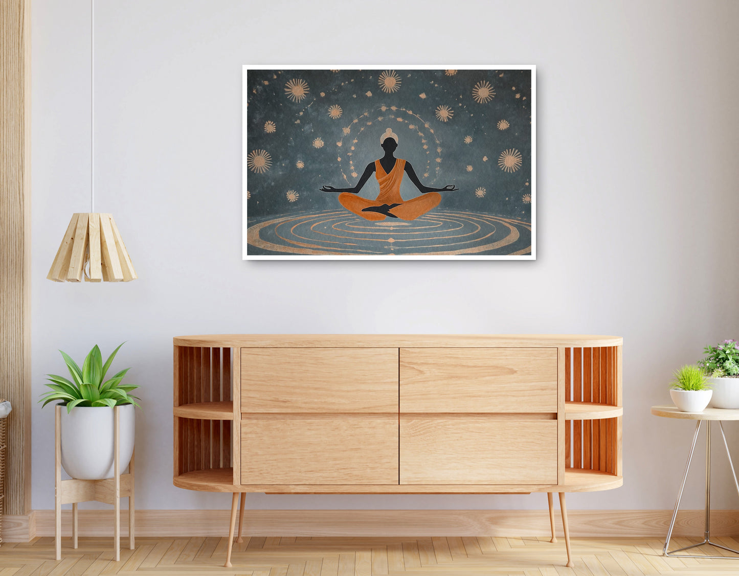 Alternate view of Black Woman Yoga Energy African American wall art canvas print