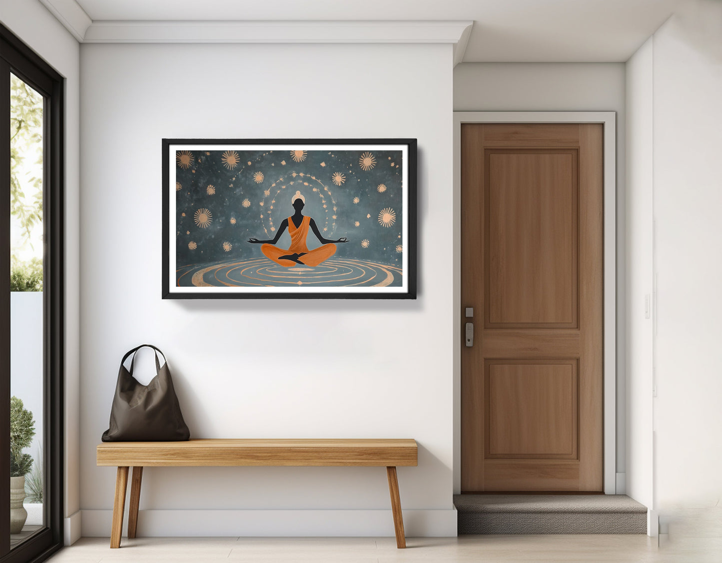 Black Woman Yoga Energy African American wall art view 71
