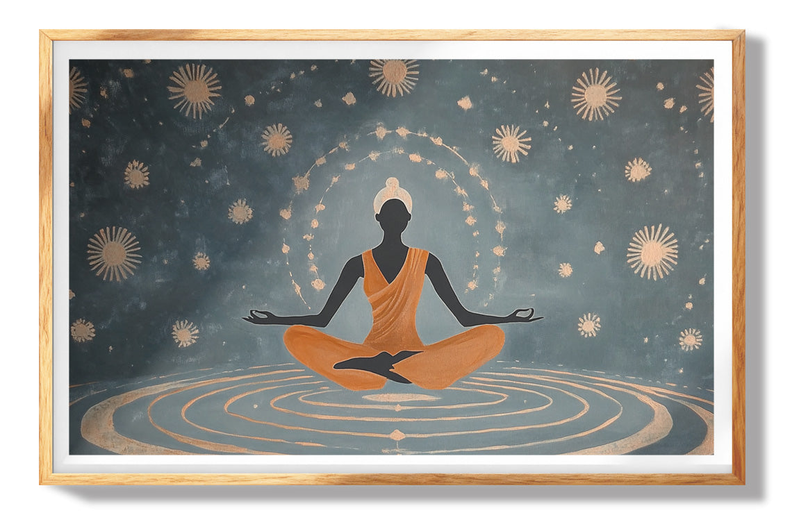 Black Woman Yoga Energy African American wall art view 73