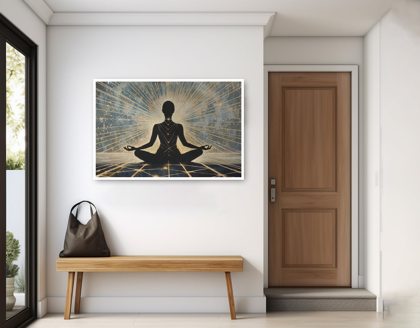 Black Woman Meditation Light African American wall art home decor view