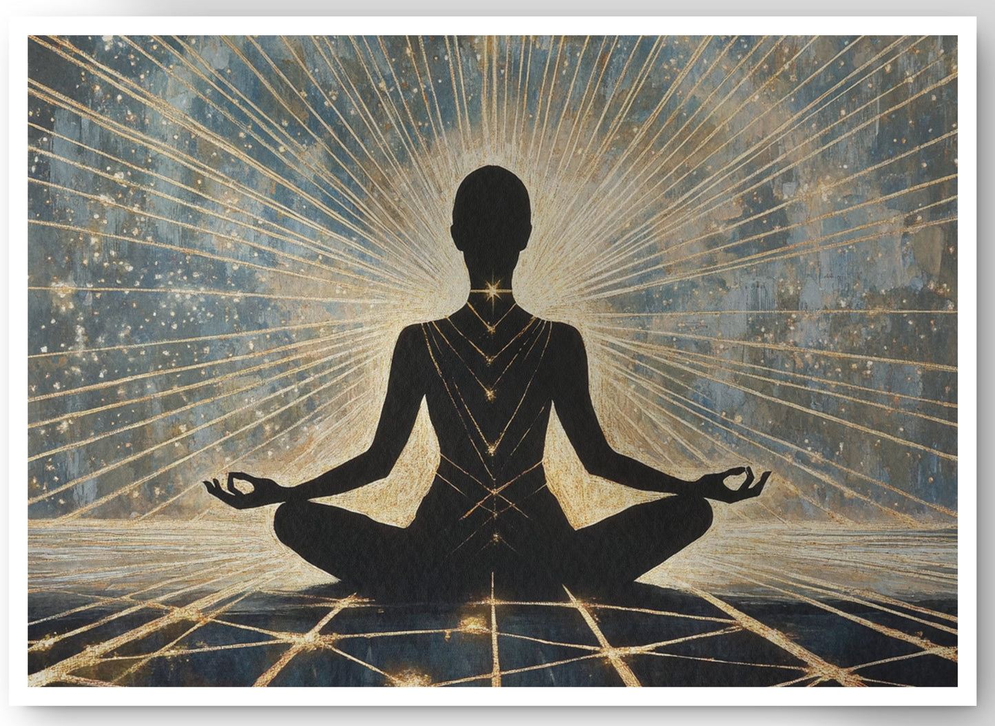 Black Woman Meditation Light African American wall art canvas print by MoomZee Artwork