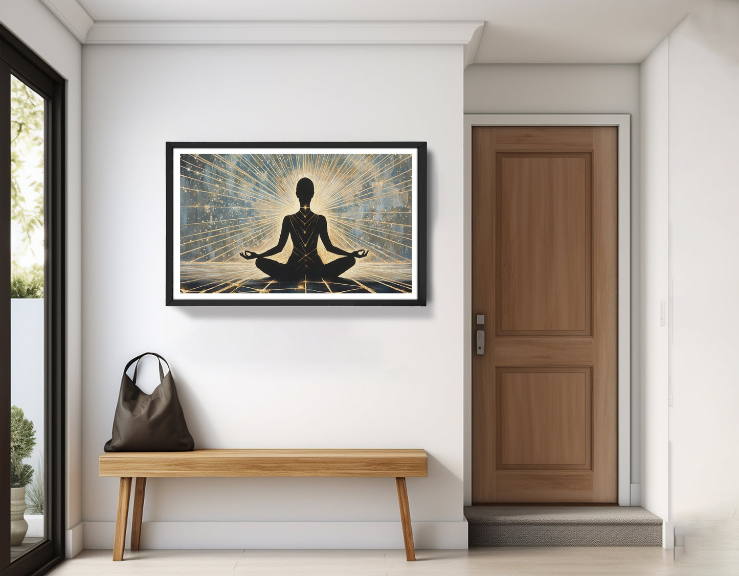 Black Woman Meditation Light African American wall art view 71