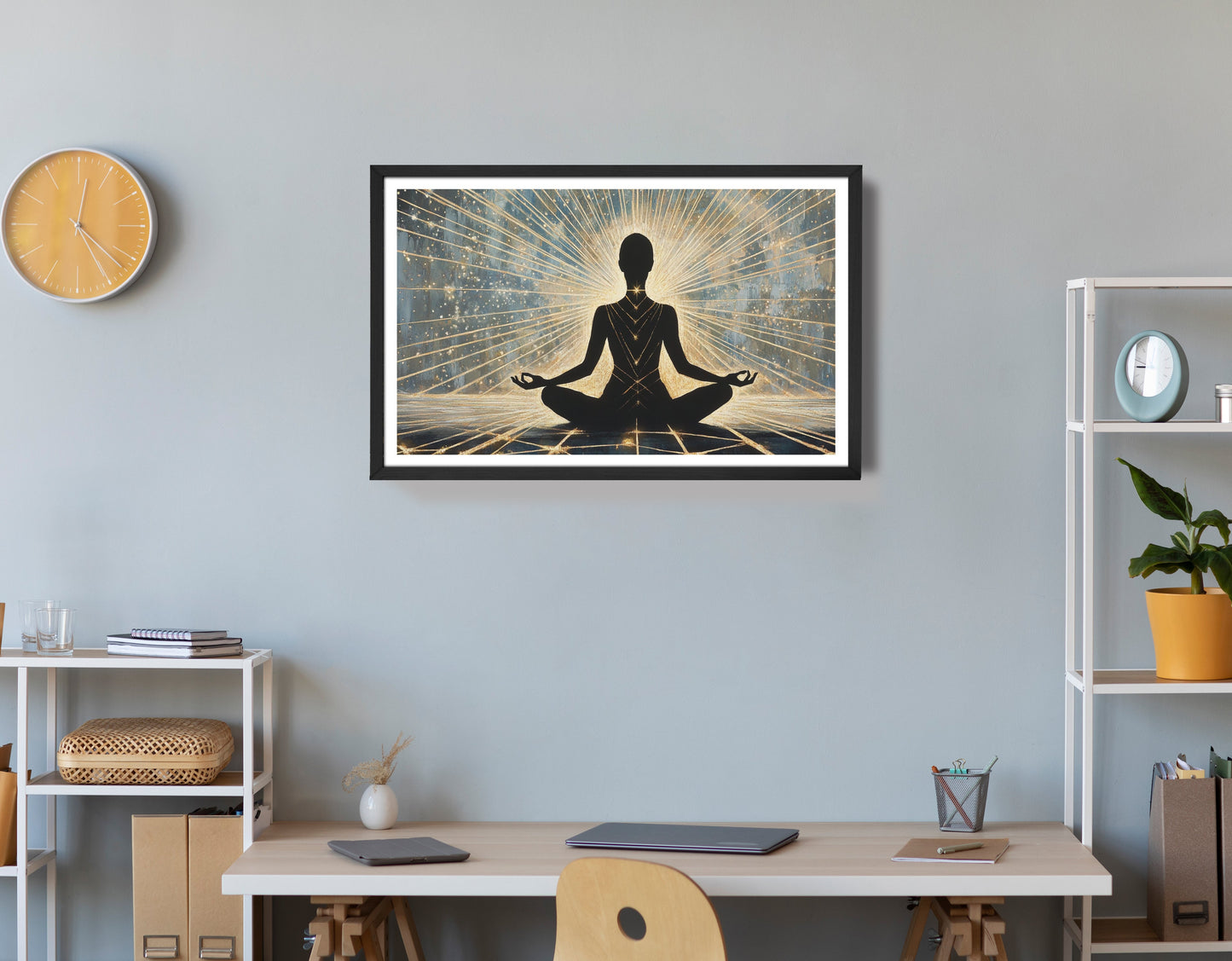 Black Woman Meditation Light African American wall art view 72