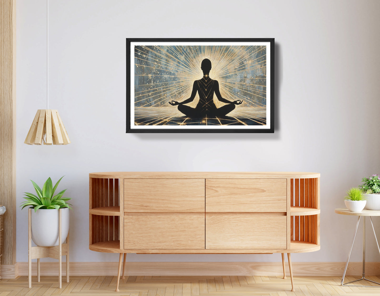 Black Woman Meditation Light African American wall art view 68