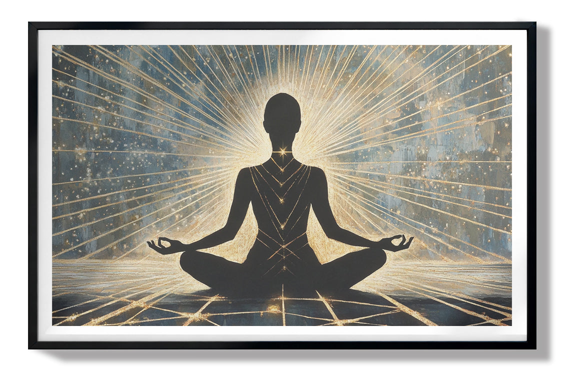 Black Woman Meditation Light African American wall art view 67