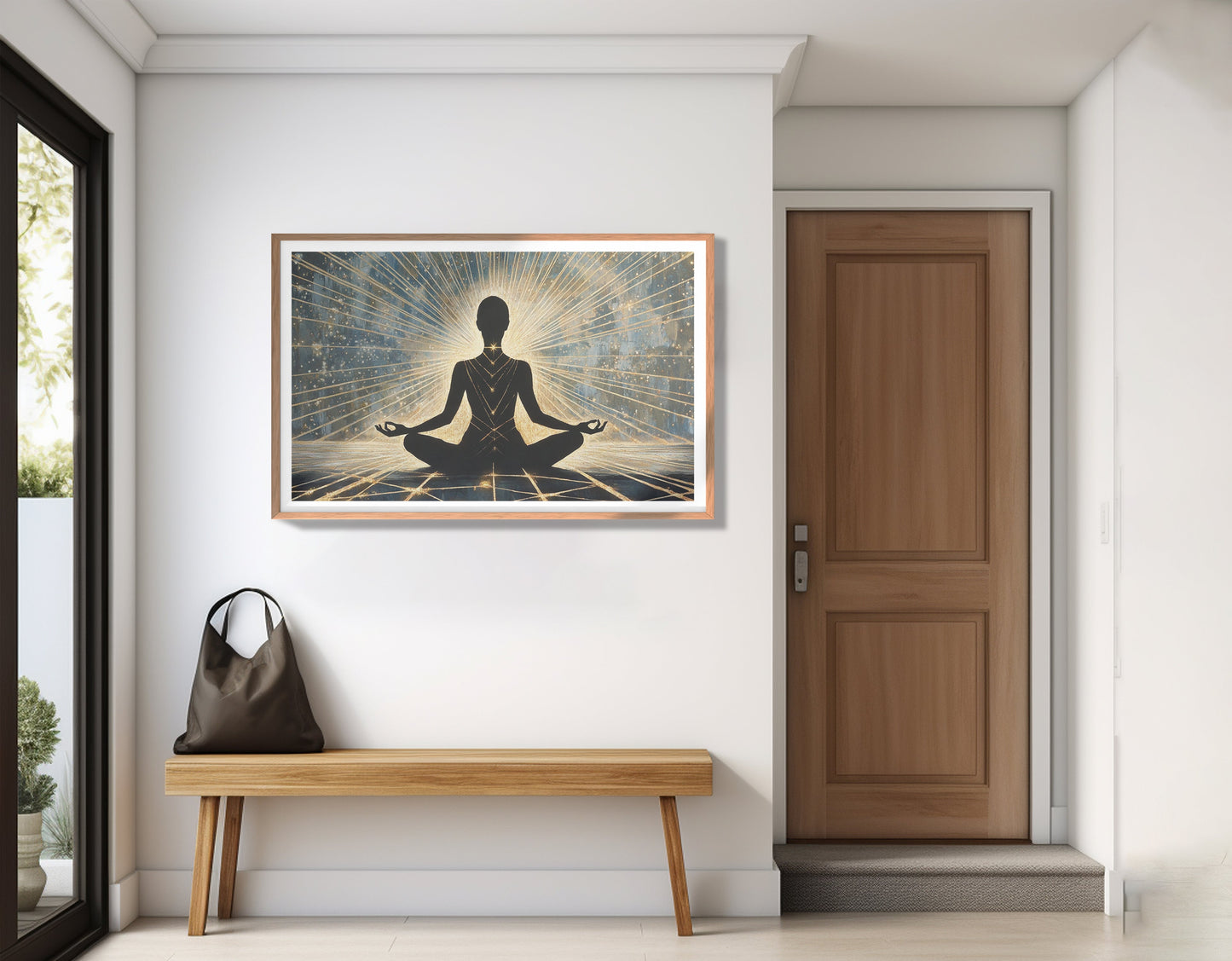 Black Woman Meditation Light African American wall art view 83