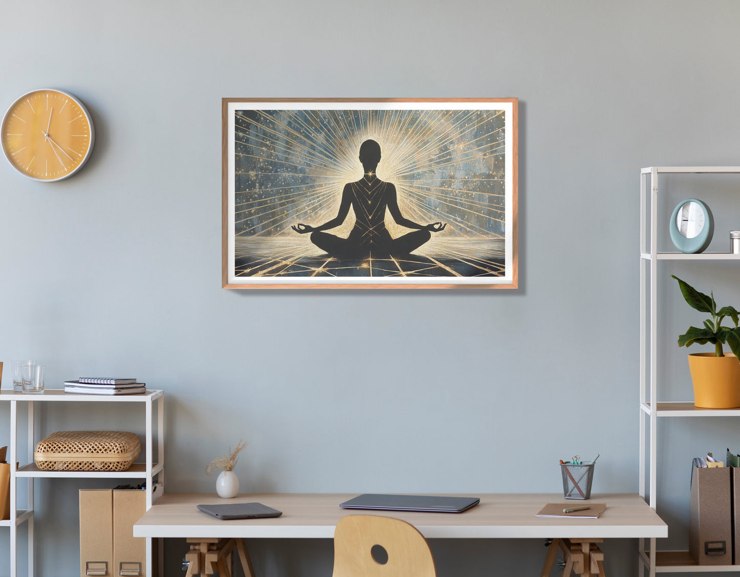 Black Woman Meditation Light African American wall art view 84