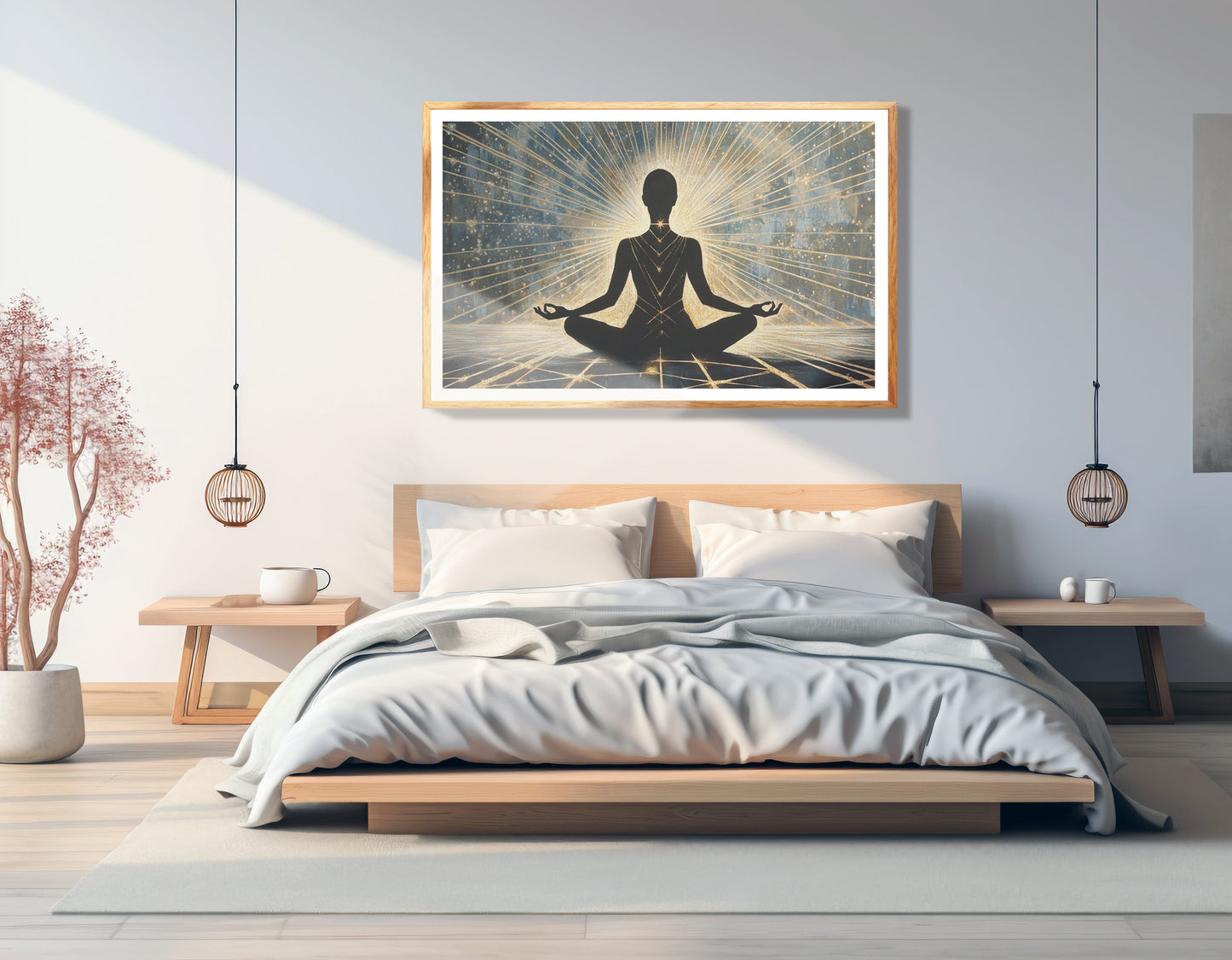 Black Woman Meditation Light African American wall art view 75