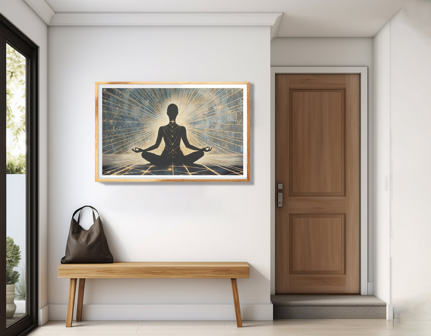 Black Woman Meditation Light African American wall art view 77