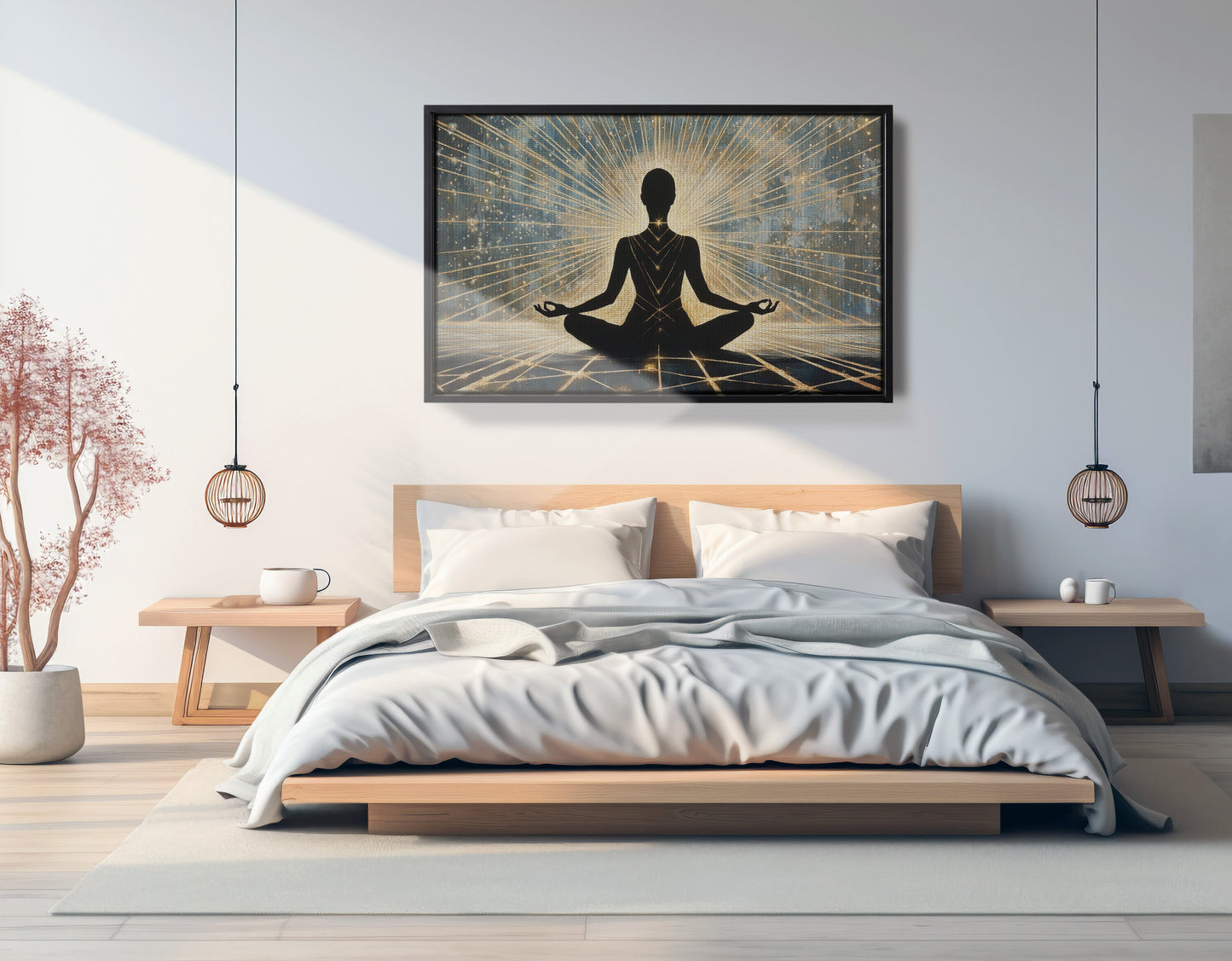 Black Woman Meditation Light African American wall art view 27