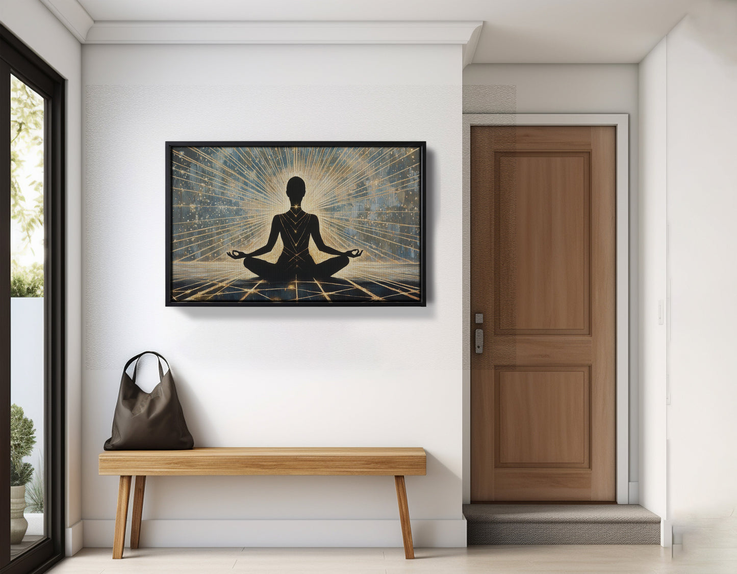 Black Woman Meditation Light African American wall art view 29