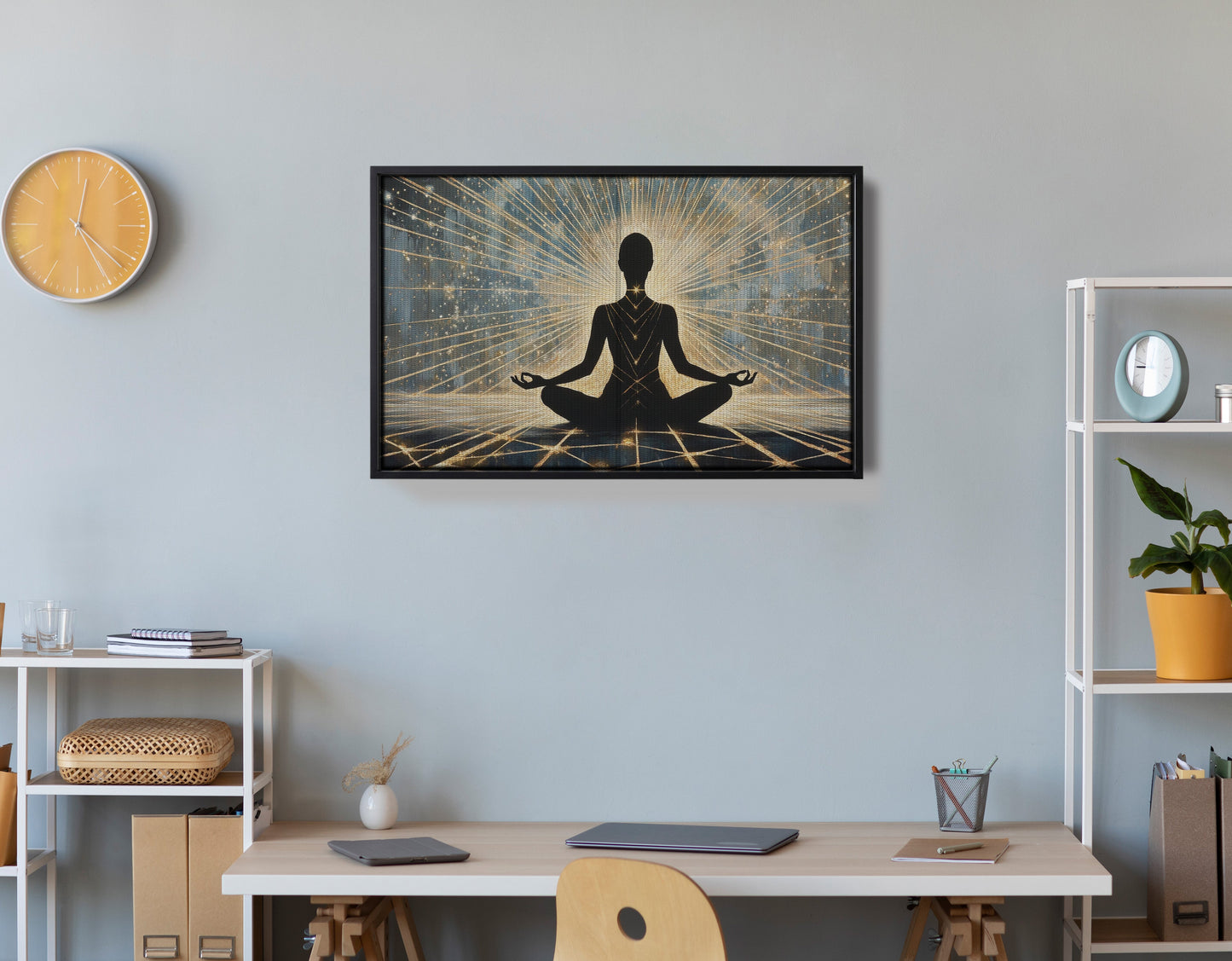 Black Woman Meditation Light African American wall art view 30