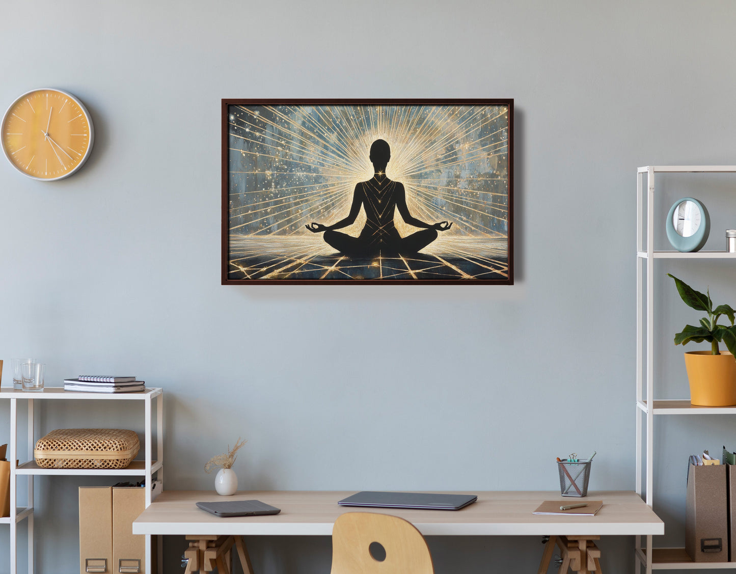 Black Woman Meditation Light African American wall art view 36