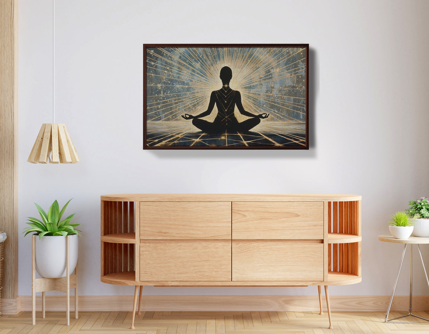 Black Woman Meditation Light African American wall art view 32
