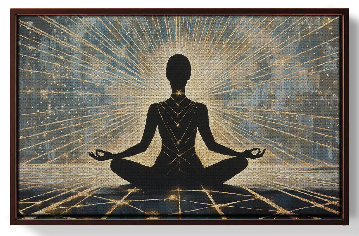 Black Woman Meditation Light African American wall art view 31