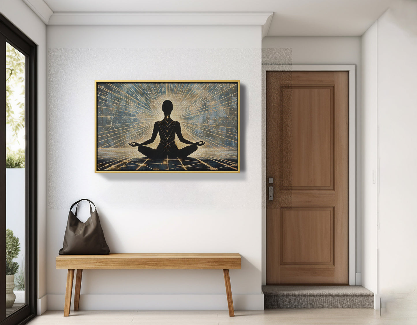 Black Woman Meditation Light African American wall art view 41