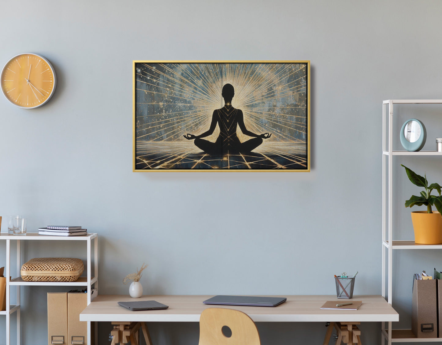 Black Woman Meditation Light African American wall art view 42