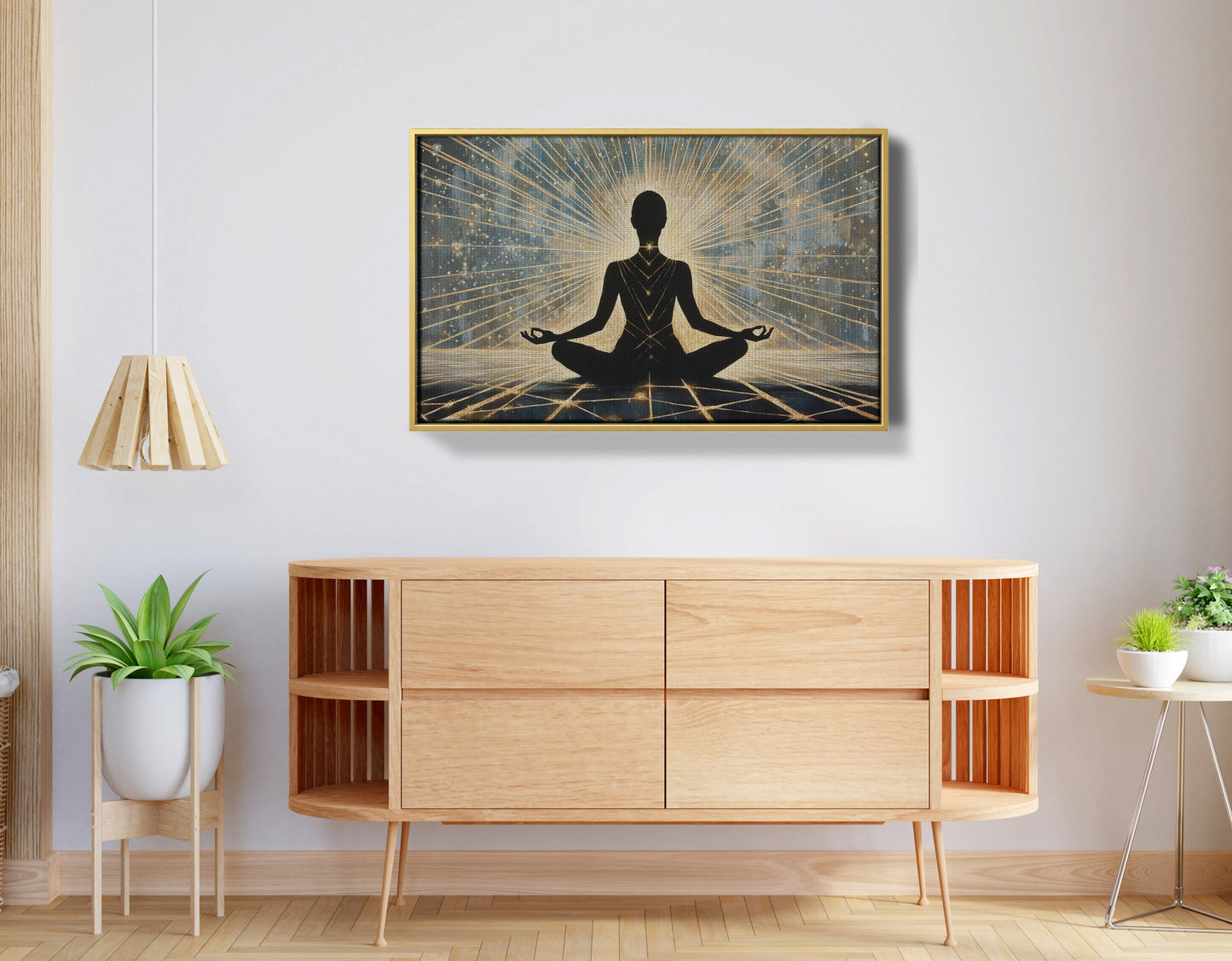 Black Woman Meditation Light African American wall art view 38