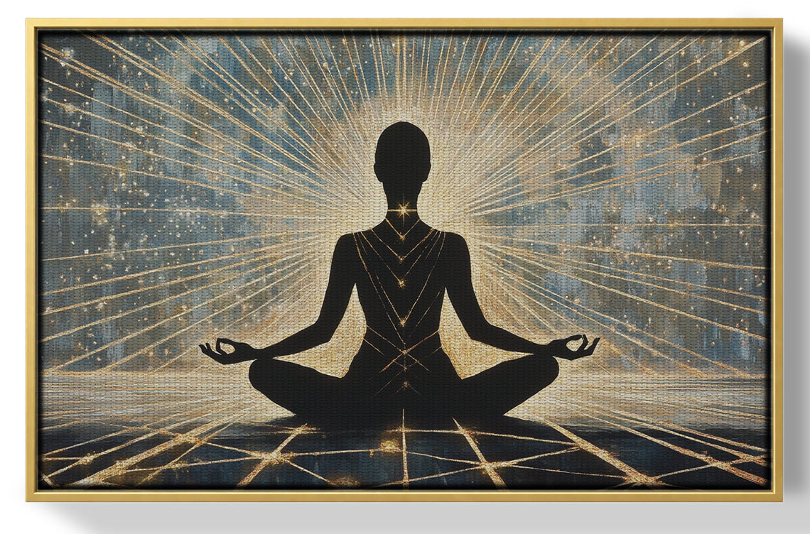 Black Woman Meditation Light African American wall art view 37