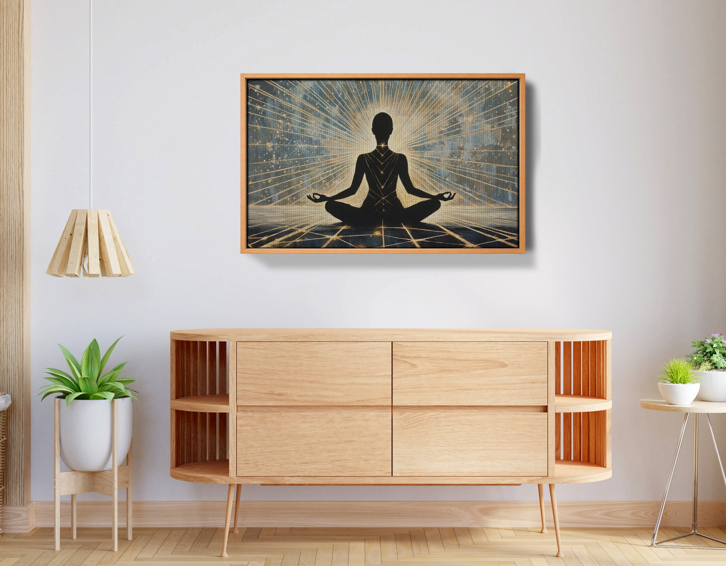 Black Woman Meditation Light African American wall art view 44