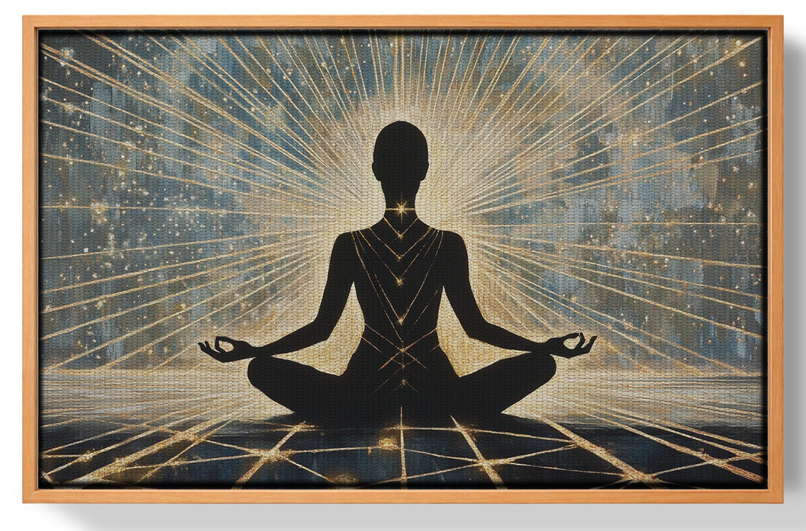 Black Woman Meditation Light African American wall art view 43