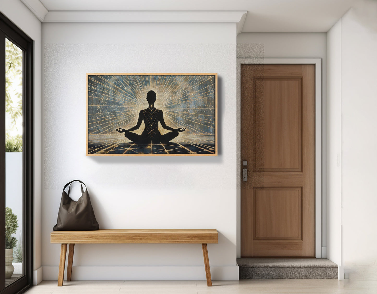 Black Woman Meditation Light African American wall art view 53