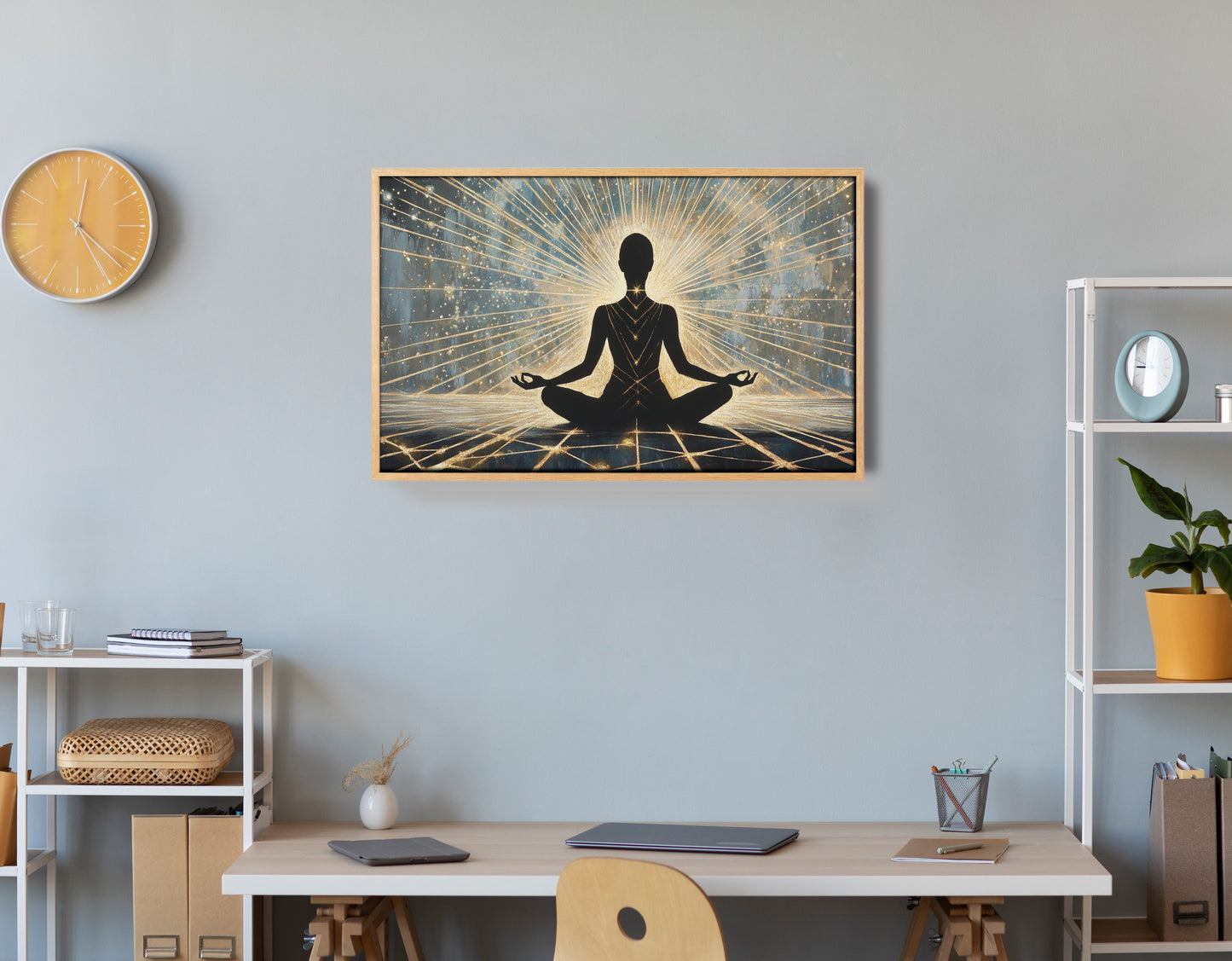 Black Woman Meditation Light African American wall art view 54