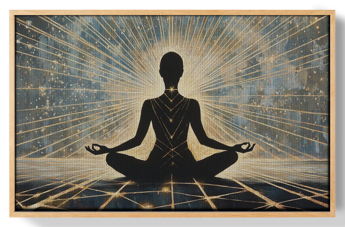 Black Woman Meditation Light African American wall art view 49