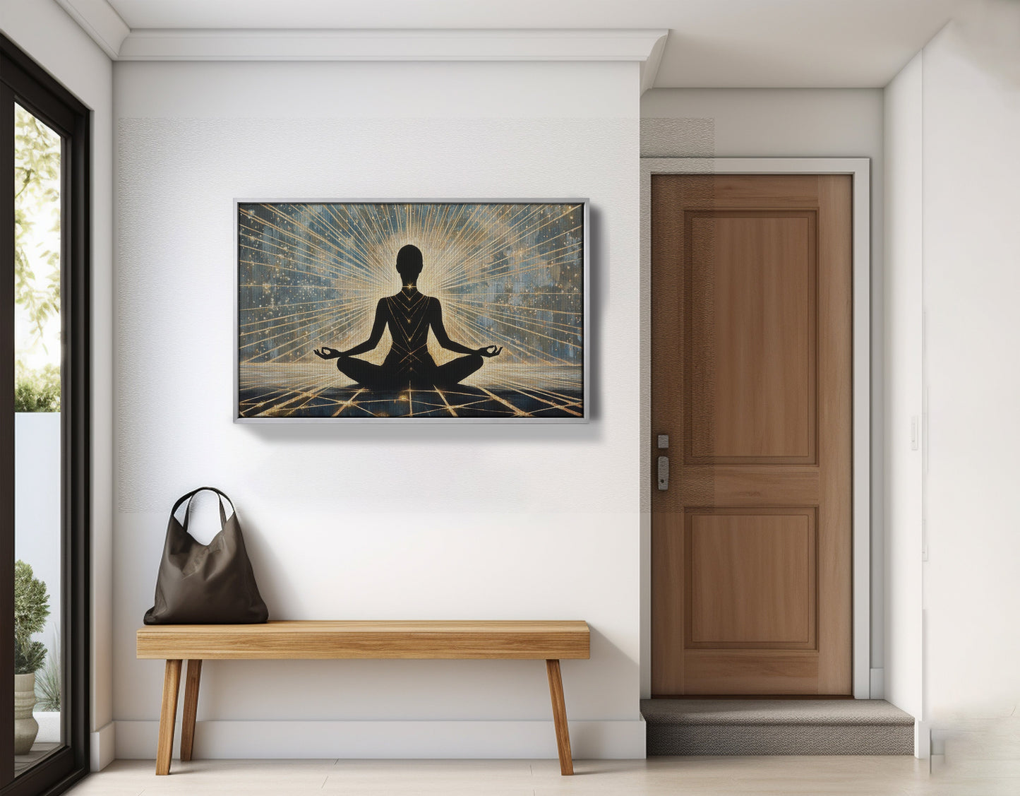 Black Woman Meditation Light African American wall art view 59