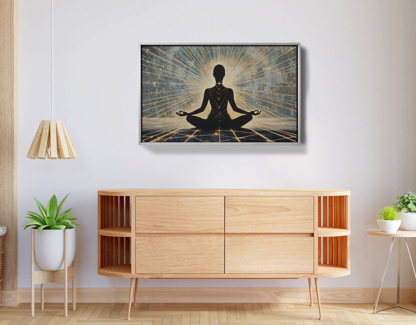 Black Woman Meditation Light African American wall art view 56