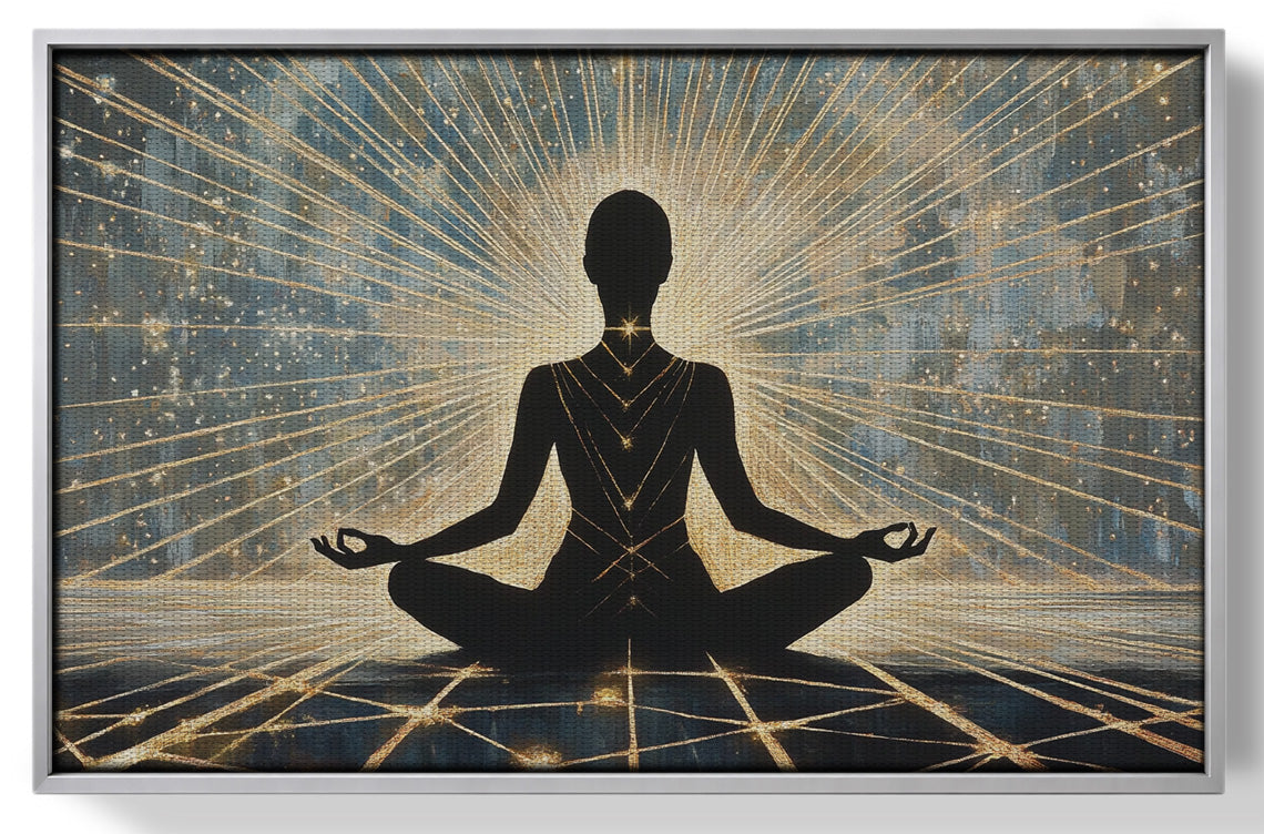 Black Woman Meditation Light African American wall art view 55