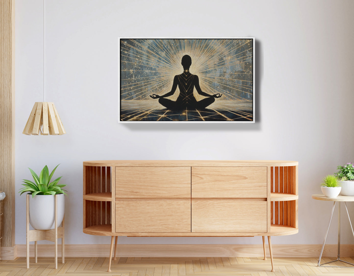 Black Woman Meditation Light African American wall art view 62