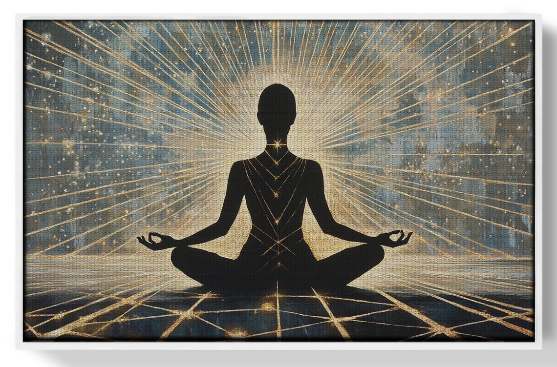 Black Woman Meditation Light African American wall art view 61