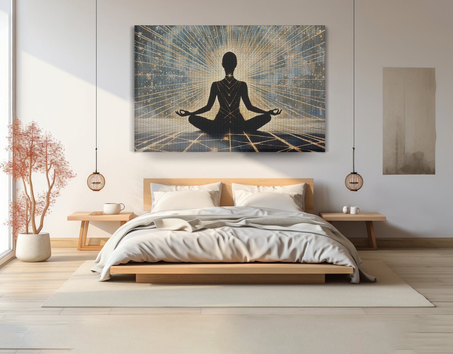 Black Woman Meditation Light African American wall art view 15